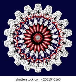 Vector abstract ornament of round shape