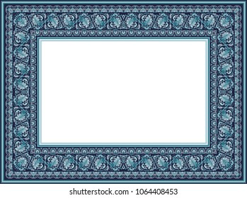 Vector abstract ornamental ethnic frame