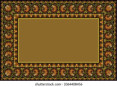 Vector abstract ornamental ethnic frame