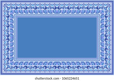 Vector abstract ornamental ethnic frame