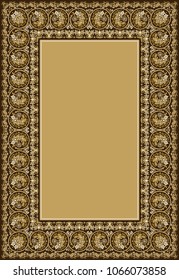 Vector abstract ornamental ethnic frame