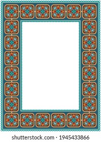 Vector abstract ornamental ethnic frame