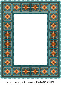 Vector abstract ornamental ethnic frame