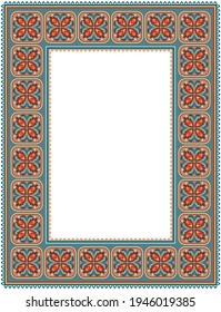Marco étnico ornamental abstracto vectorial