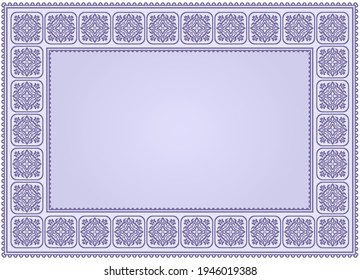 Vector abstract ornamental ethnic frame