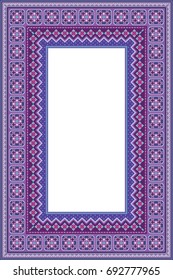 Vector abstract ornamental ethnic vertical frame