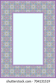 Vector abstract ornamental ethnic vertical frame