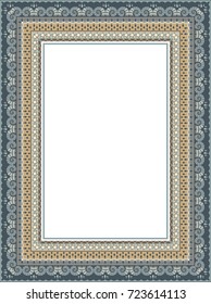 Vector abstract ornamental ethnic vertical frame