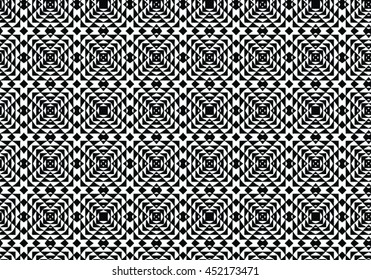 vector abstract ornamental geometric pattern in black and white