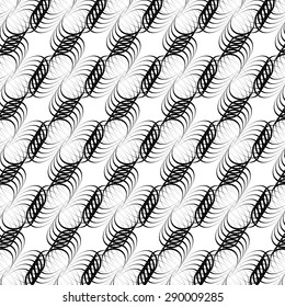 Vector Abstract Ornamental Lines on White Background. Abstract  Line Pattern