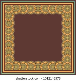 Vector abstract ornamental nature ethnic color border