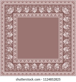 Vector abstract ornamental nature ethnic color frame