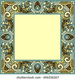 Vector abstract ornamental nature ethnic frame