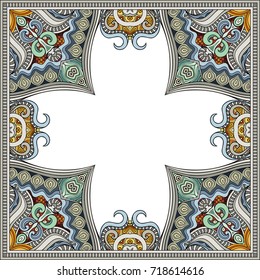 Vector abstract ornamental nature ethnic frame