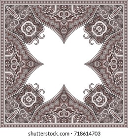 Vector abstract ornamental nature ethnic frame