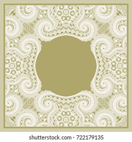 Vector abstract ornamental nature ethnic frame