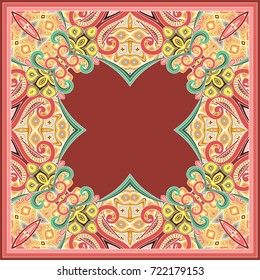 Vector abstract ornamental nature ethnic frame