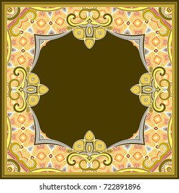 Vector abstract ornamental nature ethnic frame