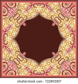 Vector abstract ornamental nature ethnic frame