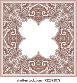 Vector abstract ornamental nature ethnic frame