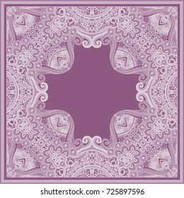 Vector abstract ornamental nature ethnic vintage monochrome frame