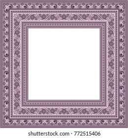 Vector abstract ornamental nature ethnic color frame