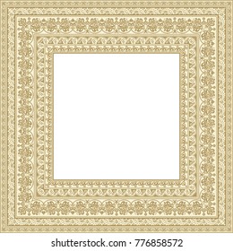 Vector abstract ornamental nature ethnic vintage frame