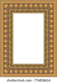Vector abstract ornamental nature ethnic vintage frame