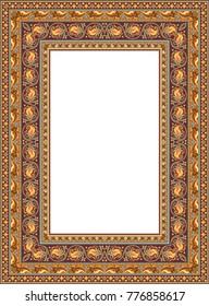 Vector abstract ornamental nature ethnic vintage frame