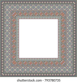 Vector abstract ornamental nature ethnic vintage frame