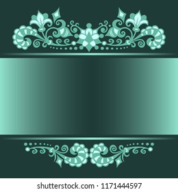 Vector abstract ornamental nature vintage frame. Floral colorful illustration