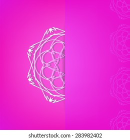 Vector Abstract Ornamental Pink Background.  Abstract Pink Pattern.