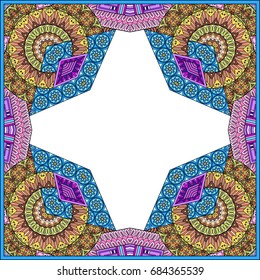 Vector abstract ornamental vintage ethnic frame