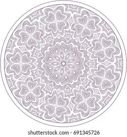 Vector abstract ornamental vintage ethnic round mandala illustration