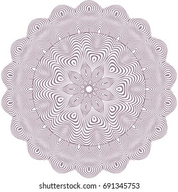 Vector abstract ornamental vintage ethnic round mandala illustration