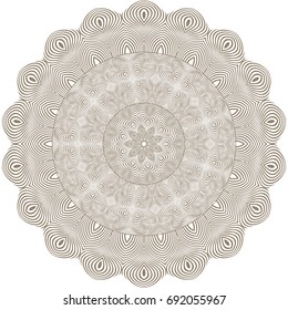 Vector abstract ornamental vintage ethnic round mandala illustration