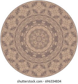 Vector abstract ornamental vintage ethnic round mandala illustration