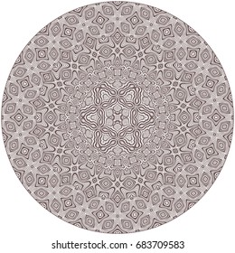Vector abstract ornamental vintage round mandala