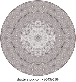 Vector abstract ornamental vintage round mandala