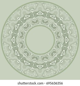 Vector abstract ornamental vintage round frame