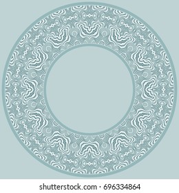 Vector abstract ornamental vintage round frame