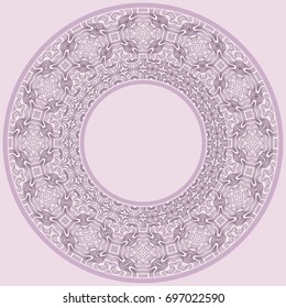 Vector abstract ornamental vintage round frame