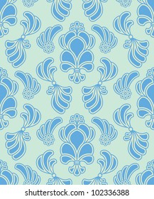 Vector abstract ornate shelly seamless pattern