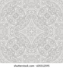 Vector abstract outline ethnic hand drawn background