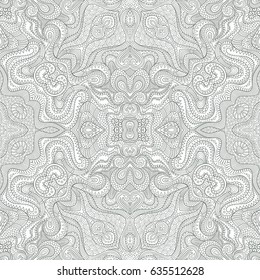 Vector abstract outline ethnic hand drawn background