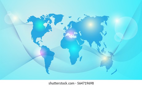 Vector abstract overlaid on top of the circuit card