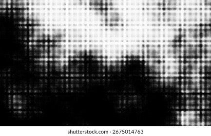 Superposición Abstractas de Vector. Fondo de textura de punto negro semitono Grunge.