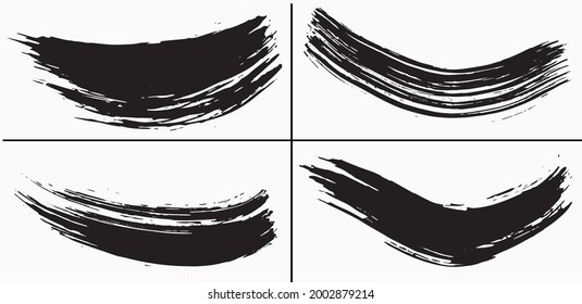 vector abstract paint brush grunge paper strokes isolated on white background high resolution - vector abstract grunge paper brush strokes isolated