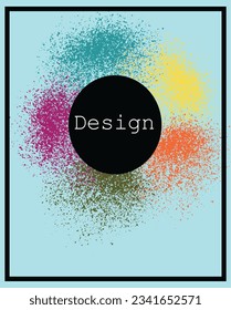 pintura abstracta vectorial Burch diseño Vector marco para texto Gráficos de arte moderno para hipsters . fondo negro geométrico con diseño de marco dinámico. para diseñar tarjetas de visita, invitaciones, tarjetas de regalo