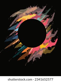 vector abstract paint Burch design Vector frame for text Modern Art graphics for hipsters . dynamic frame stylish geometric black background. element for design business cards, invitations, gift cards